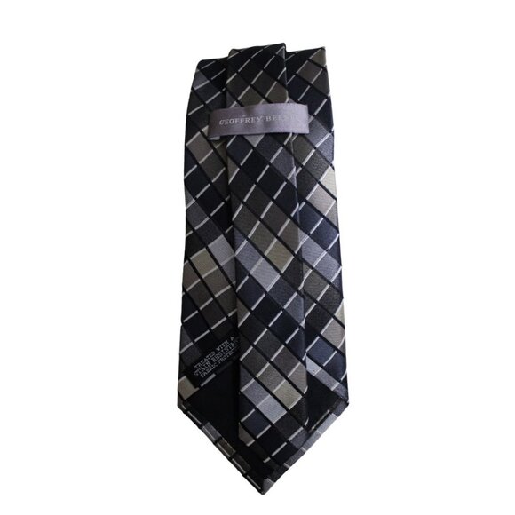 Geoffrey Beene Silk Tie-Taupe, Gold Beige, Grey & Black ⚡️ 3 for $55⚡️ - Picture 5 of 6